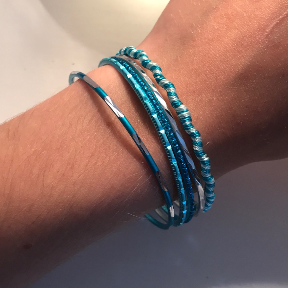 ✨ Blue Stackable Bangle Bracelets ✨
